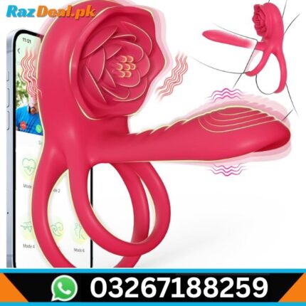 vibrating-cock-ring-penis-sleeve-with-rose