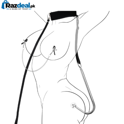 Stainless Steel Anal Hook BDSM Bondage Set with Collar